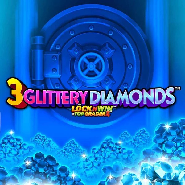 3 Glittery Diamonds logo by PearFiction Studios at Big Lucky Casino