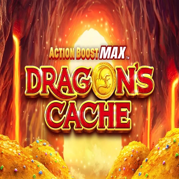 Action Boost Max Dragon's Cache logo by SpinPlay Games at Big Lucky Casino