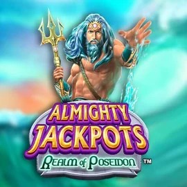 Almighty Jackpots – Realm of Poseidon online game logo by Novomatic on big-luckycasino.net