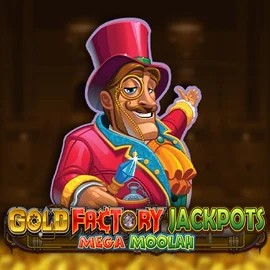 Gold Factory Jackpots Mega Moolah slot visual from Aurum Signature Studios available on big-luckycasino.net