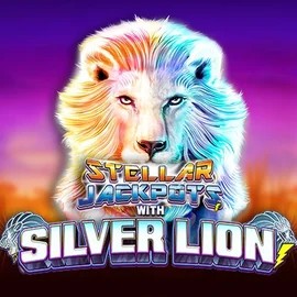 Official Jackpots logo: Stellar Jackpots with Silver Lion by Lightning Box Game at Big Lucky Casino